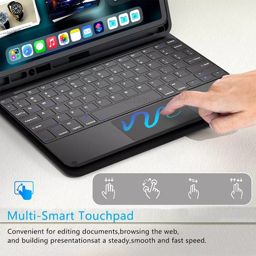B Funda+teclado Sensible Al Tacto For Galaxy Tab S9 Fe 10.9