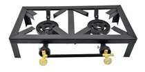 Comprar Anafe Cocina Quemador A Gas Dos Hornallas Portatil - Mli Color Negro