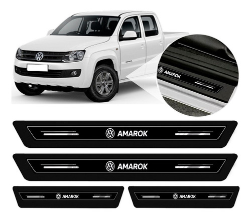 Soleira Protetor Porta Platinum Vw Amarok 2011 2012 2013 201