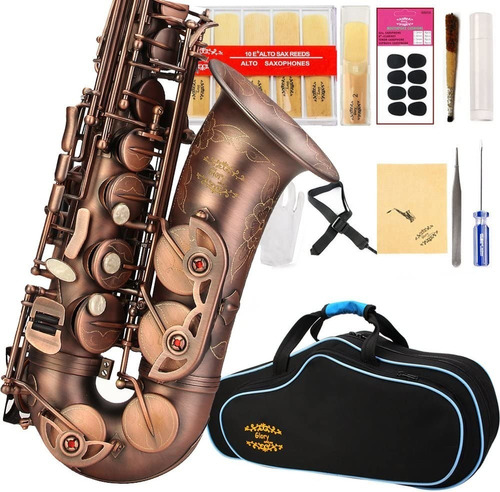 Saxofon Kit De 11 Piezas Color Cobre Marca Glory