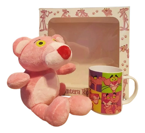 Pantera Rosa En Box Taza De Regalo + Caja Con Diseño