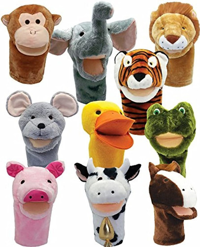 Imagen 1 de 6 de Marioneta De Animales (10 Unidades)