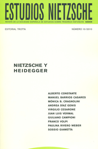 Revista Estudios Nietzsche No.10  Nietzsche Y Heidegger