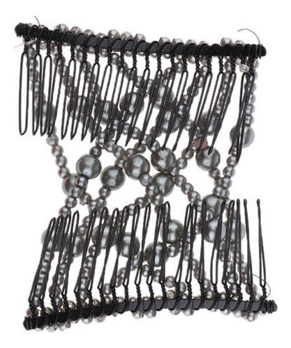 A Perlas Elásticas Mágicas Peinetas De Pelo Dobles Clips Bun