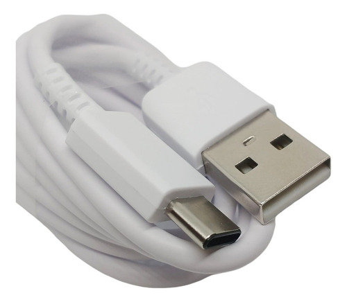 Cabo Usb Tipo C Para Galaxy S8 S9 M30 A51 A50 A31 A30s A20s Cor Branco