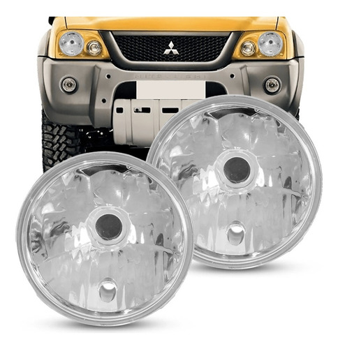 Par Farol Principal Grande Redondo L200 Tr4 Pajero Sport H4