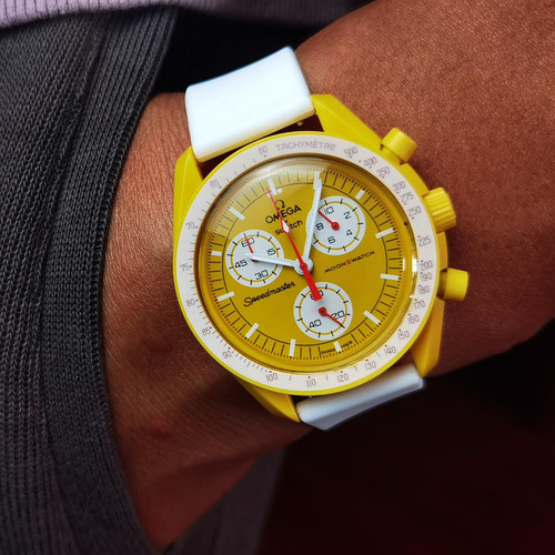 Correa De Reloj Para Omega X Swatch Moonswatch 20mm-blanco