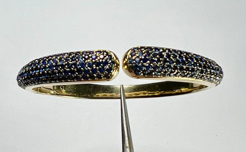 Bracelete Pulseira De Ouro Com Safiras J R Joalheiro