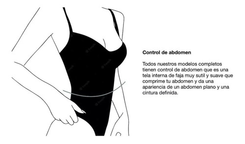 Traje De Baño Control Abdomen Faja Reductora Alta Calidad