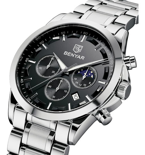 By Benyar Relojes Para Hombre Cronógrafo Multifunción Fecha