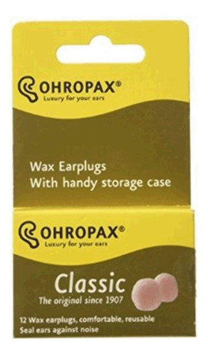 Tapones Ohropax Para Orejas Con Cera (12tapones)