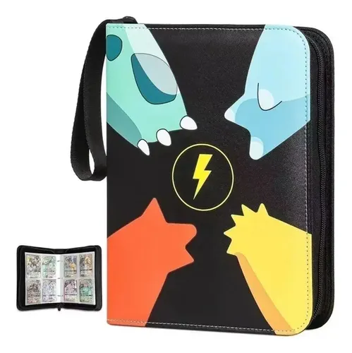 Album Pasta Fichario Suporta 400 Cards Pokemon Com Ziper Variation