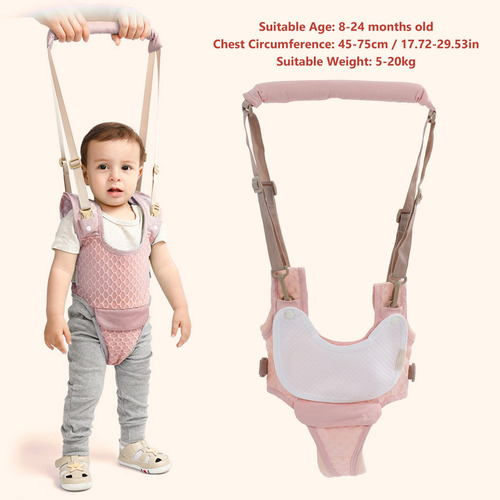 Arnés Para Bebé Aprender A Caminar Ajustable Rosa Bebé