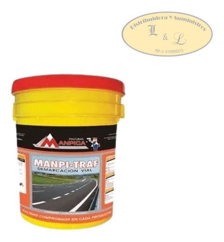 Imagen 2 de 2 de Pintura Tráfico Perla Amarillo Cuñete Manpica