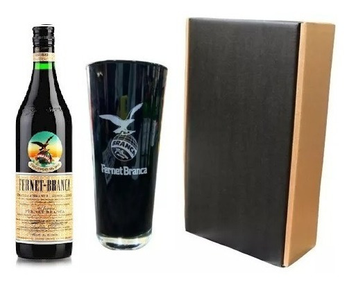 Fernet Branca 750ml + Vaso De Vidrio Negro - Ayres Cuyanos