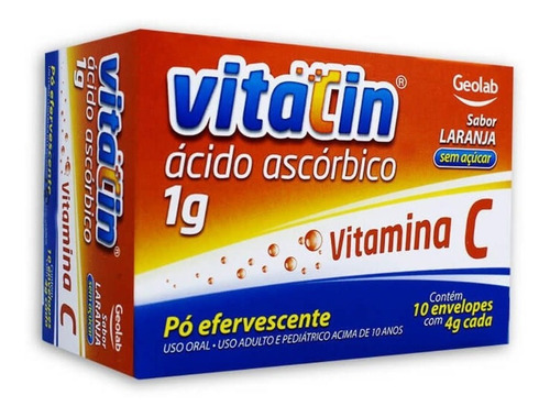 Vitacina y vitamina C, 1 g, con 10 sobres de polvo efervescente