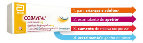 Cobavital Estimulante Do Apetite Com 30 Comprimidos