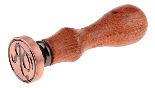 Imagen 1 de 6 de Sello De Cera Wax Seal Manija De Madera Cabeza De Metal
