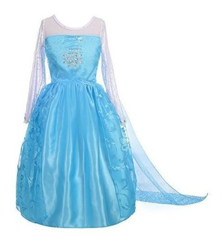 Elegante Disfraz De Princesa Elsa Para Nia Fiesta De Cumpl