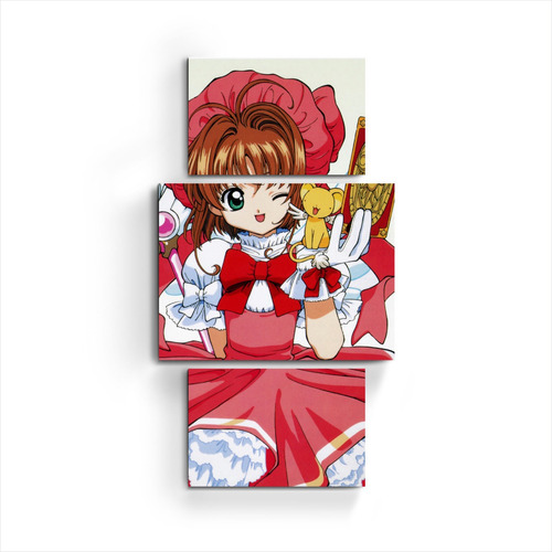 Cuadros Tripticos 40x70cm Sakura Card Captor Kero Manga +