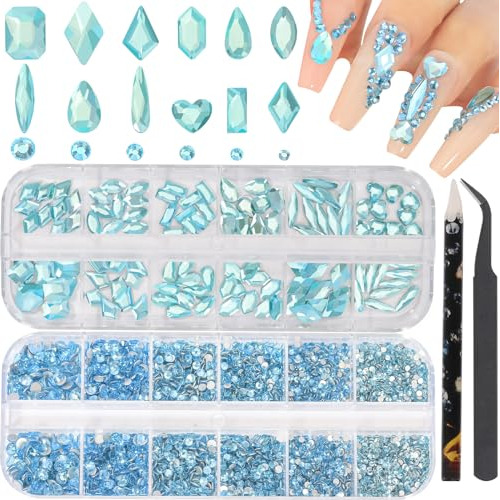 2920 Piezas De Diamantes De Imitación De Cristal Azul Lago, 