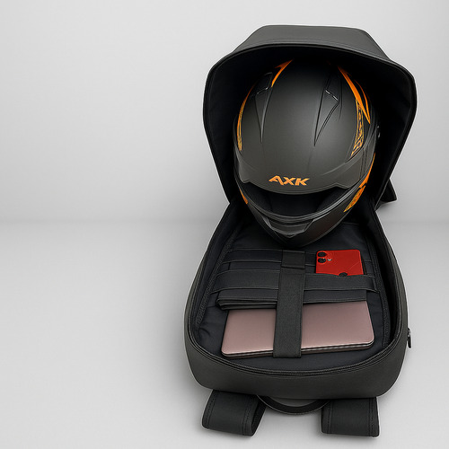 Mochila Baú Motoqueiro Led Inteligente Bluetooth Resistente