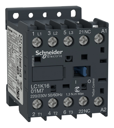 Contactor K 3p 16a 1nc 220v 50/60hz Schneider