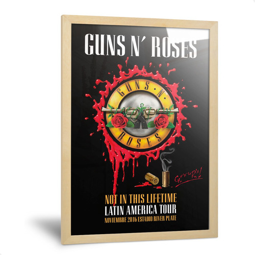 Cuadros Guns N´ Roses Con Marco De Madera Vidrio Lamina Foto