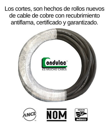 Cable Uso Rudo 3 X 14 Cobre X 10 Metros