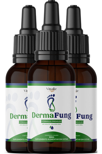 3x Dermafung 30ml Original - Formula Oficial - Envio Hoje