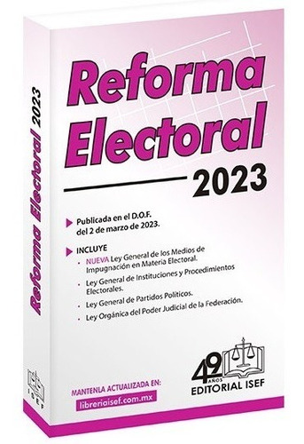 Reforma Electoral Ediciones Isef Nuevo Y Original