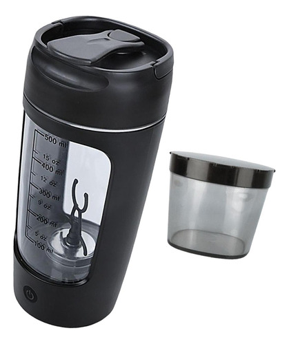 Batidora Eléctrica De Proteínas, Botella Mezcladora Negro