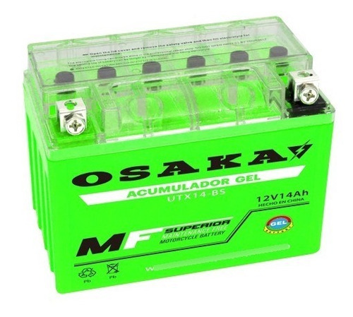 Imagen 1 de 1 de Bateria Acumulador Osaka De Gel Moto Ytx14-bs Calidad