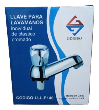 Llave Individual Plastica Cromada Para Lavamanos (lll-p140)