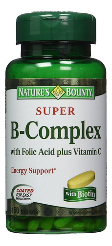 Nature's Bounty Super B Complex Con Ácido Fólico Más Vitamin