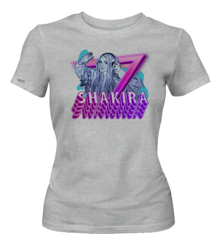 Camiseta Shakira Caricatura Canción Sal Pique Pop Mujer Ikrd