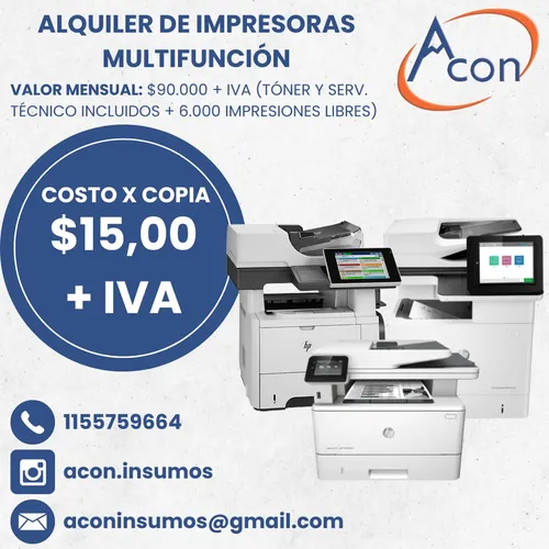 Alquiler De Impresoras Multifunción