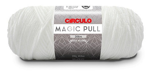 Lã Magic Pull Círculo 200g 306mts - Crochê / Tricô Multicor Cor 8001 - BRANCO