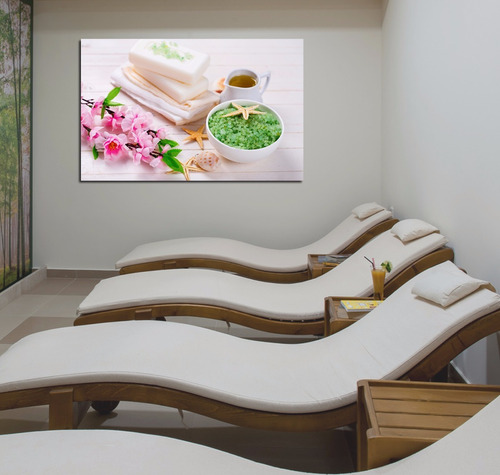 Cuadro Canvas Spa Escencia Sales Orquideas Relax Masajes