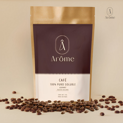 Café Soluble Gourmet Arome 100% Puro Tueste Oscuro 1 Kg