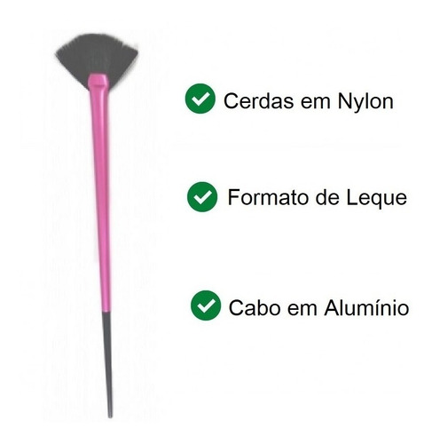 Imagem 3 de 6 de Pincel Para Aplicação De Ácido E Máscara Facial - Pink Estek