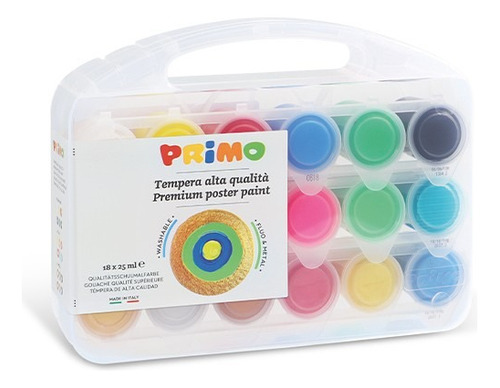 Set X18 Temperas 25ml Colores Clasicos Fluor Y Metal - Primo
