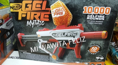 Pistola Hidrogel Nerf Mythic C/10000 Cargas Gel Lanzador