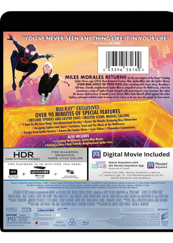 Spiderman Across Spider-verse( A Través Del Spider-verso) 4k