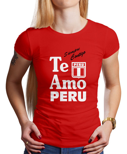 Polo Dama Te Amo Peru (d0516 Boleto.store)