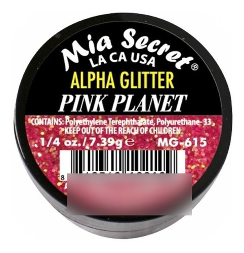 Alpha Glitter Para Uñas 1/4 Oz Marca Mia Secret