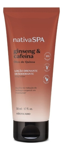 Loção Drenante Corporal Nativa SPA Ginseng e Cafeína 50ml