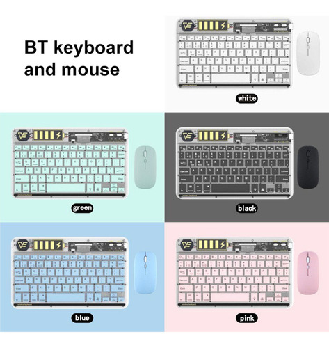 Combo De Teclado Y Ratón Inalámbricos Con Conexión Bt 3.0 Tr