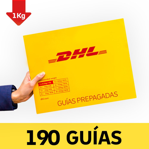 190 Guía Prepagada Día Siguiente Dhl 1kg+recolección Gratis