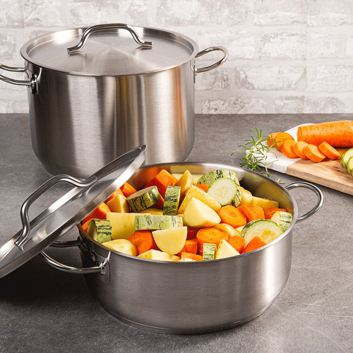 Caçarola Com Tampa Aço Inox 34cm 20 Litros Hércules Pa50-020